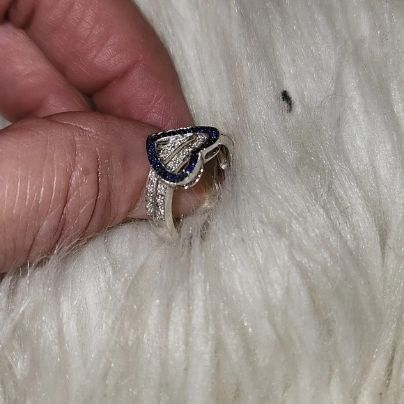 Vintage white gold and sapphire ring.7 - Picture 10 of 10